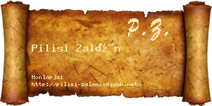 Pilisi Zalán névjegykártya